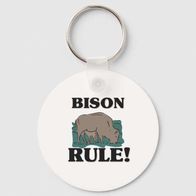 BISON Rule! Keychain (Front)