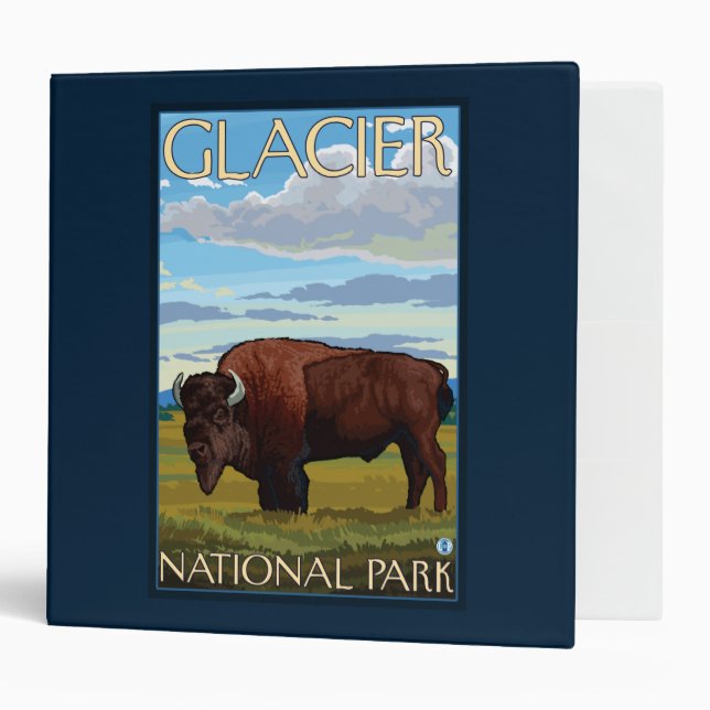 Bison Scene - Glacier National Park, MT Binder (Front/Inside)