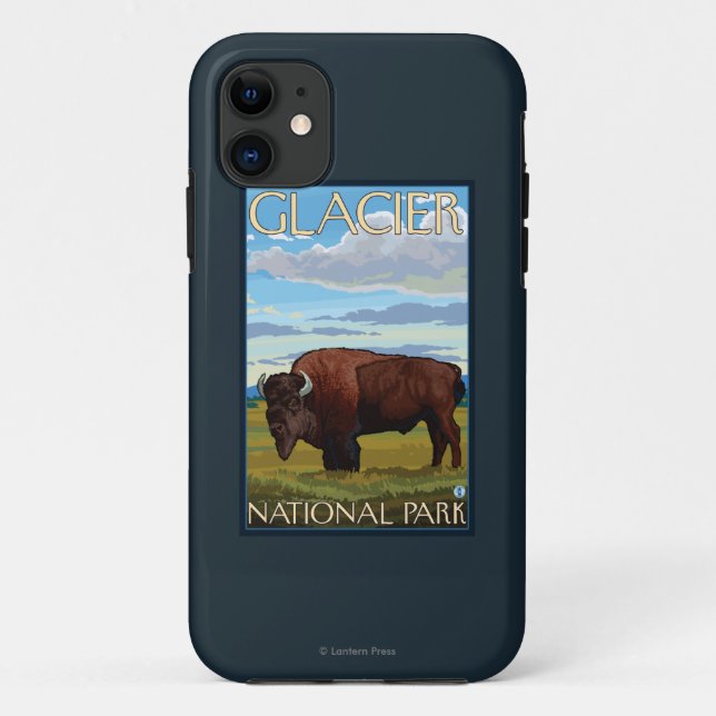 Bison Scene - Glacier National Park, MT Case-Mate iPhone Case (Back)