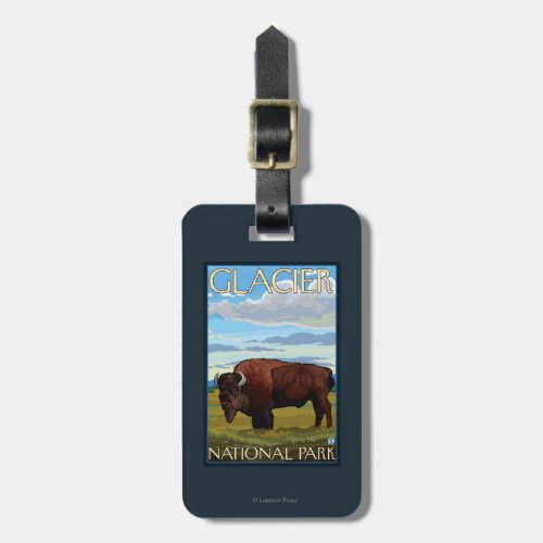 Bison Scene _ Glacier National Park MT Luggage Tag