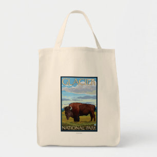 Bison Scene - Glacier National Park, MT Tote Bag