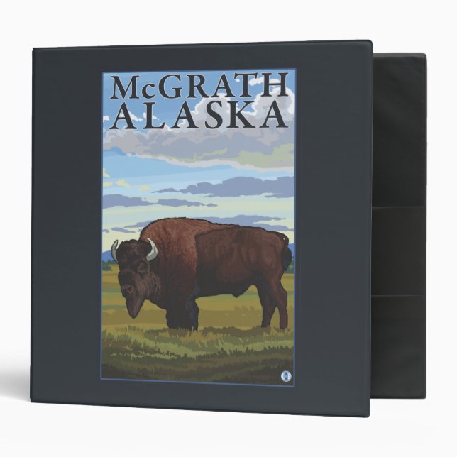 Bison Scene - McGrath, Alaska Binder (Front/Inside)