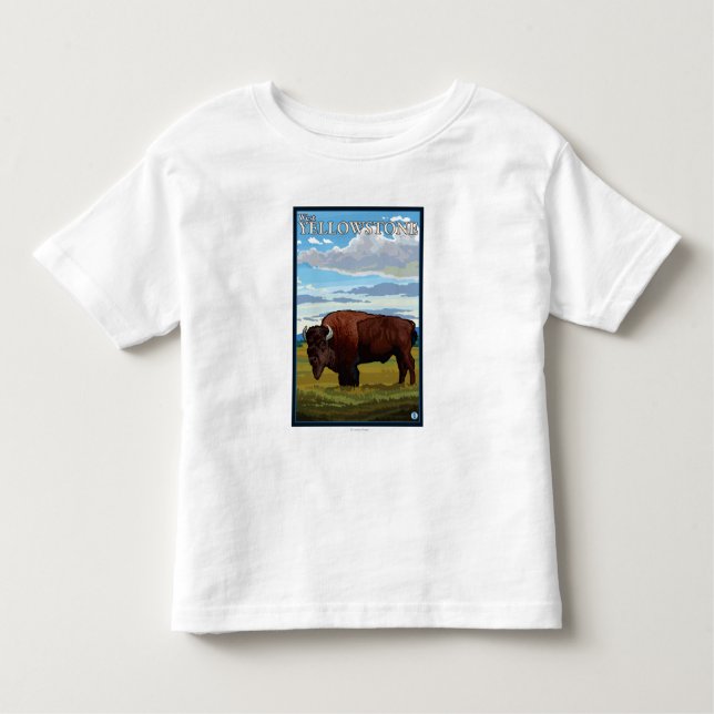 Bison Scene - West Yellowstone, Montana Toddler T-shirt (Front)