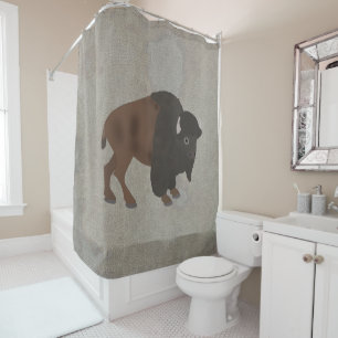 Bison Shower Curtain
