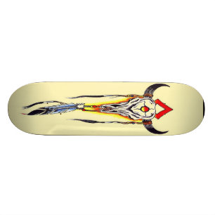 BISON SKULL SKATEBOARD DECK