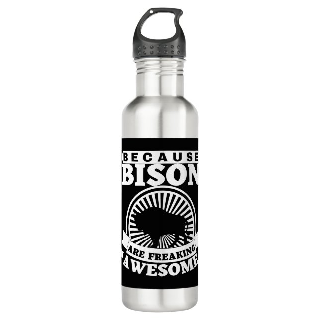 BISON STAINLESS STEEL WATER BOTTLE (Front)