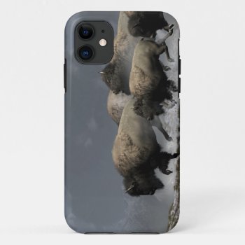 Bison Stampede Iphone 11 Case by ArtOfDanielEskridge at Zazzle