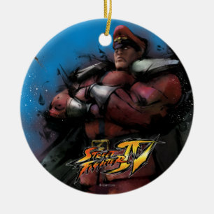 Bison Standing Ceramic Ornament