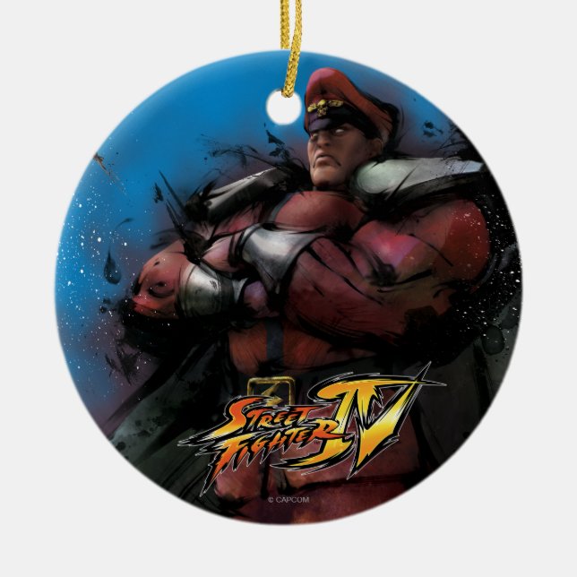 Bison Standing Ceramic Ornament (Front)