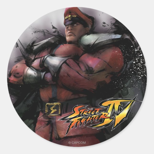Bison Standing Classic Round Sticker (Front)