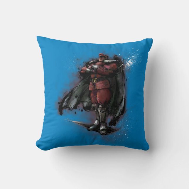 Bison Standing Throw Pillow (Front)