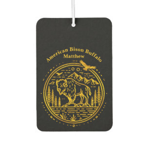 Bison Stands Majestically in a Natural Landscape Air Freshener