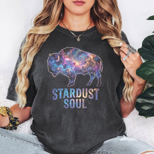 Bison Stardust Soul Galaxy Art T-Shirt