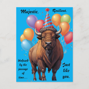 Bison Stoic Birthday wisdom Postcard