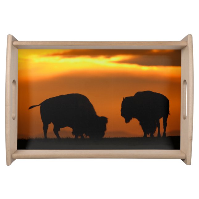 bison sunset serving tray (Front)
