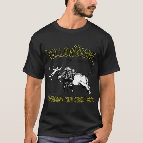 Bison Toss Yellowstone National Park Funny T_Shirt