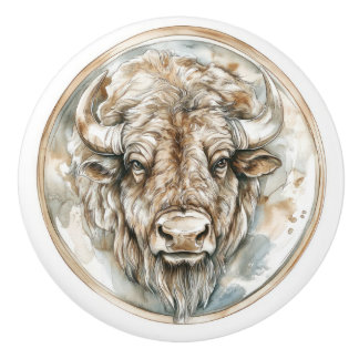 Bison Wild Tame and Timeless Collection Ceramic Knob