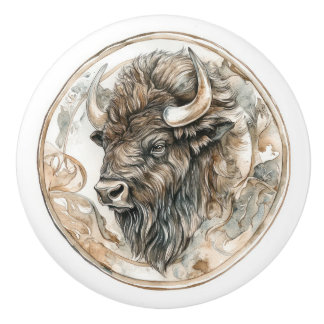 Bison Wild Tame and Timeless Collection Ceramic Knob