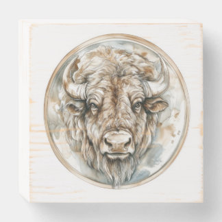 Bison Wild Tame and Timeless Collection Wooden Box Sign