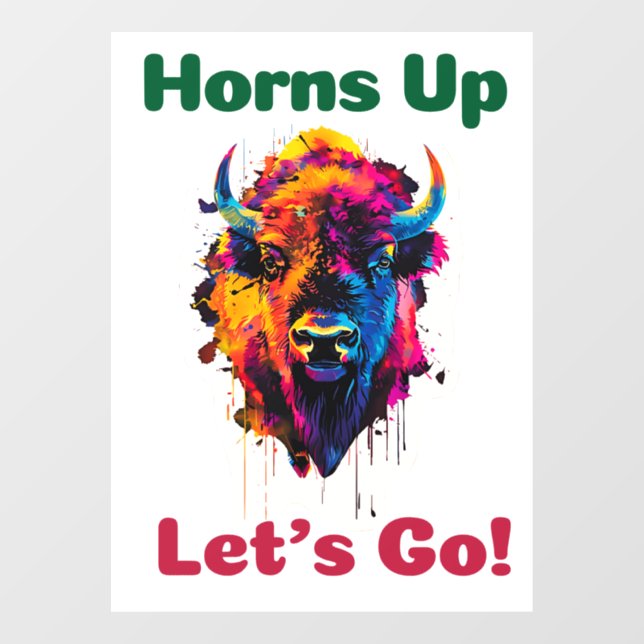 Bison Window Cling (Sheet)