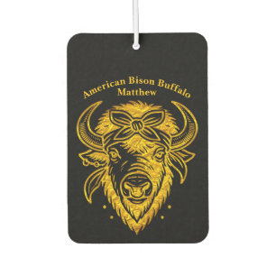 Bison With Bandana in Graphic Style Artwork Air Freshener