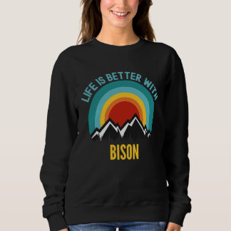 Bison With Bison Sweatshirt