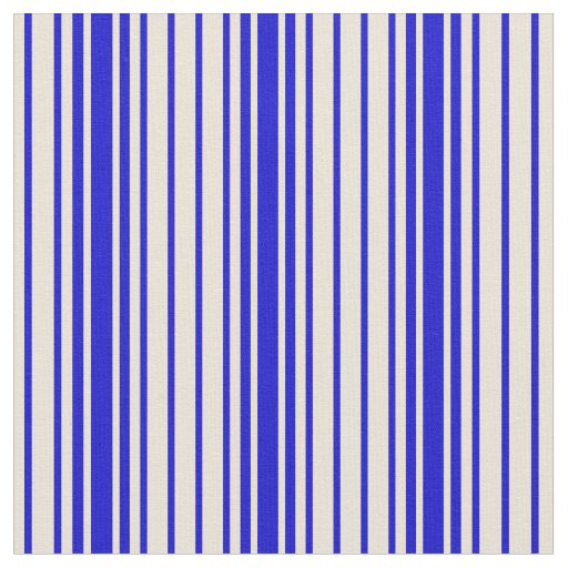 Bisque and Blue Stripes Fabric