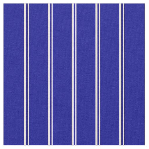 Bisque and Dark Blue Lined/Striped Pattern Fabric