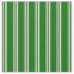 [ Thumbnail: Bisque and Dark Green Colored Stripes Fabric ]
