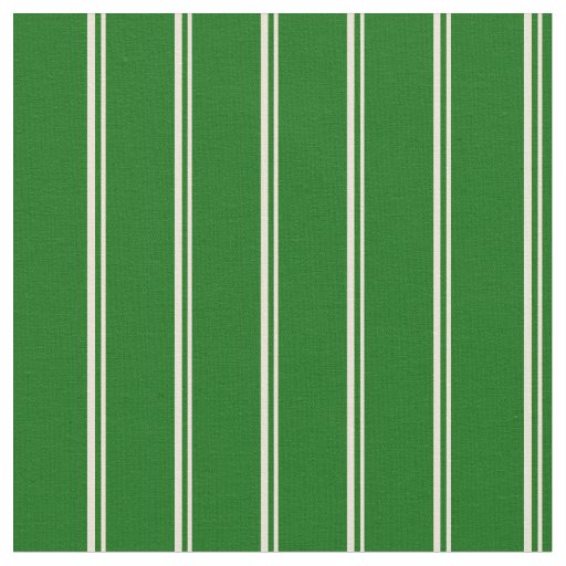 Bisque and Dark Green Lined/Striped Pattern Fabric