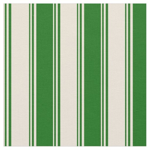 Bisque and Dark Green Pattern Fabric