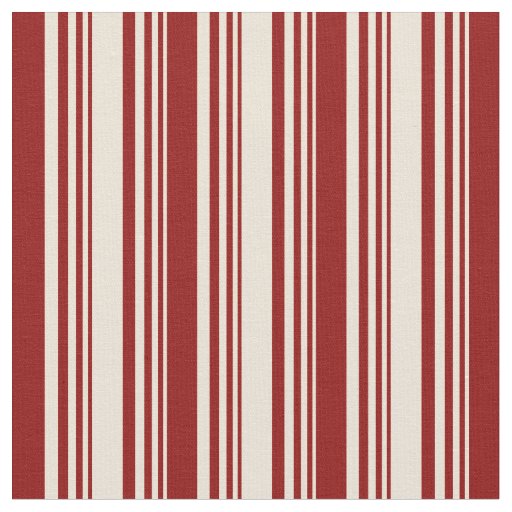 Bisque and Dark Red Pattern Fabric