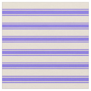 Bisque and Medium Slate Blue Colored Lines Fabric