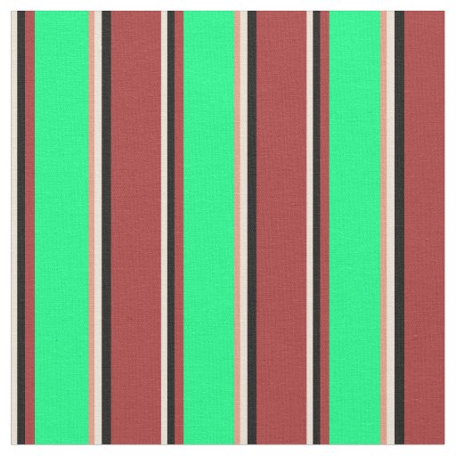 Bisque, Black, Brown, Green, and Dark Salmon Fabric