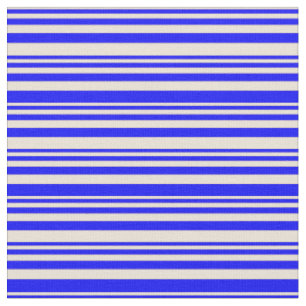 Bisque & Blue Colored Pattern Fabric
