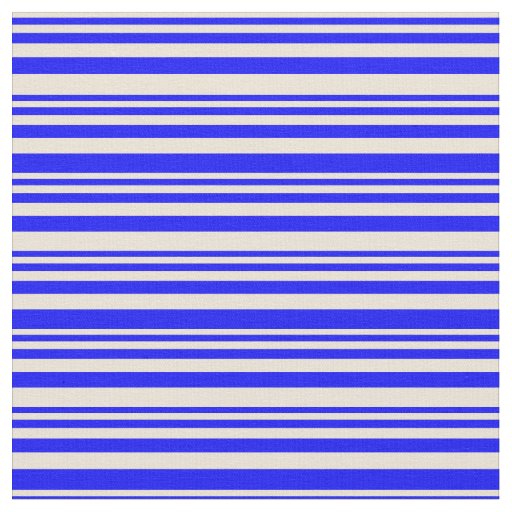 Bisque & Blue Colored Pattern Fabric