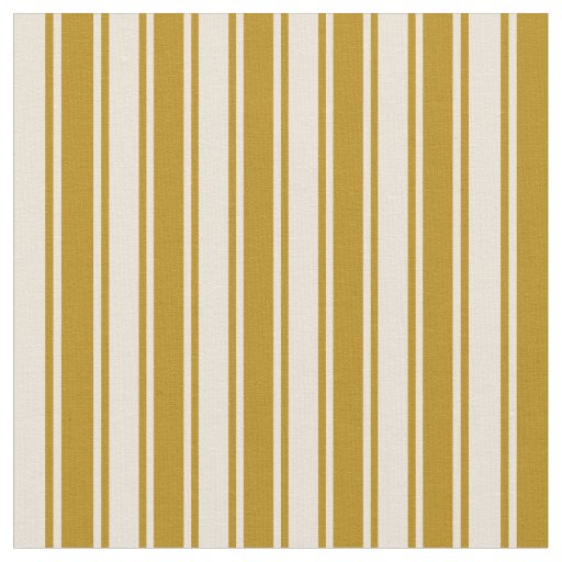 Bisque & Dark Goldenrod Stripes Pattern Fabric