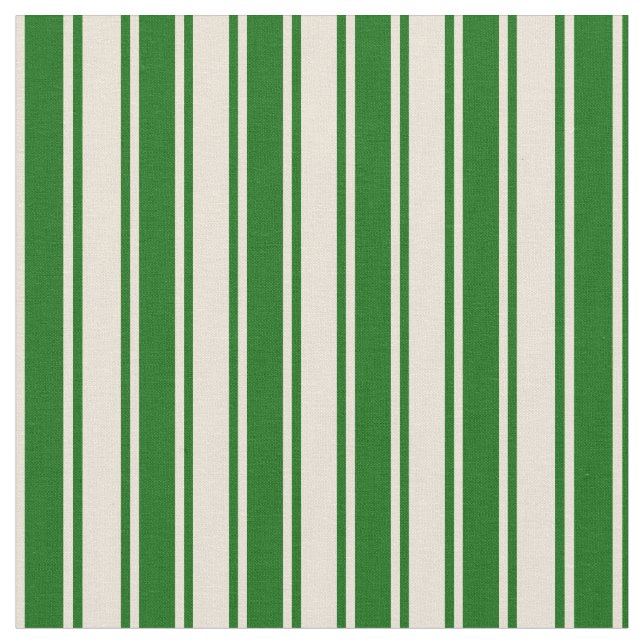 Bisque & Dark Green Colored Pattern Fabric (Close Up)