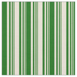 [ Thumbnail: Bisque & Dark Green Pattern Fabric ]