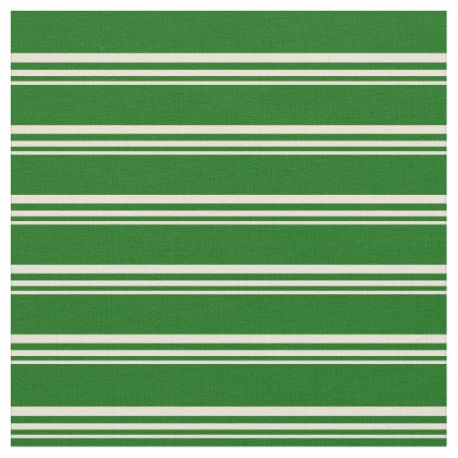 Bisque & Dark Green Pattern Fabric