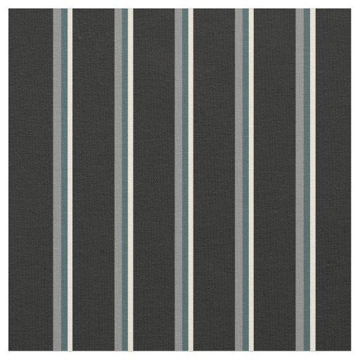Bisque, Dark Slate Gray, Grey, and Black Stripes Fabric