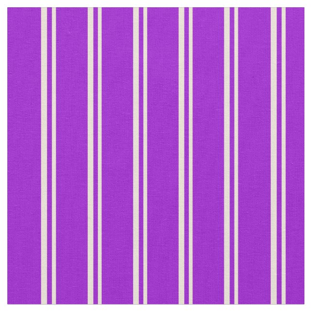 Bisque & Dark Violet Lines/Stripes Pattern Fabric (Close Up)