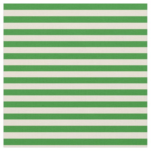 Bisque & Forest Green Lined/Striped Pattern Fabric