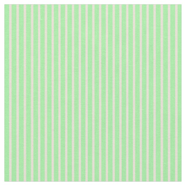 Bisque & Green Colored Lines Fabric (Close Up)