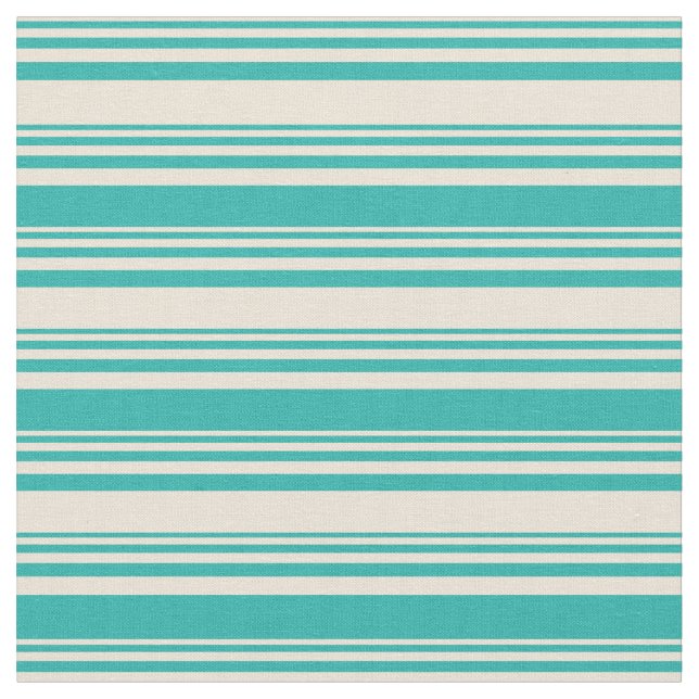 Bisque & Light Sea Green Colored Pattern Fabric (Close Up)