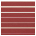 Bisque &amp; Maroon Stripes Fabric