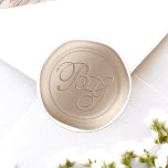 Bisque Script Double Monogram Wax Seal Stickers<br><div class="desc">This vintage style double monogram 2 Letter calligraphy script Faux Wax Seal Sticker set in the Bisque Cream Beige colorway will make the perfect finishing touch to your wedding invitations, birthday party, baby shower, anniversary, or other special occasion stationery. Seal your envelopes easily and beautifully with the look of real...</div>