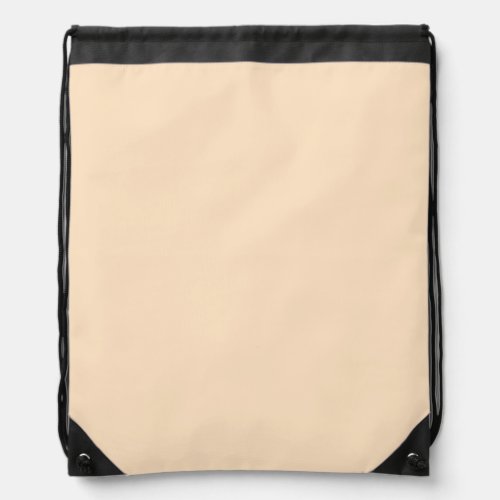 Bisque solid color  drawstring bag