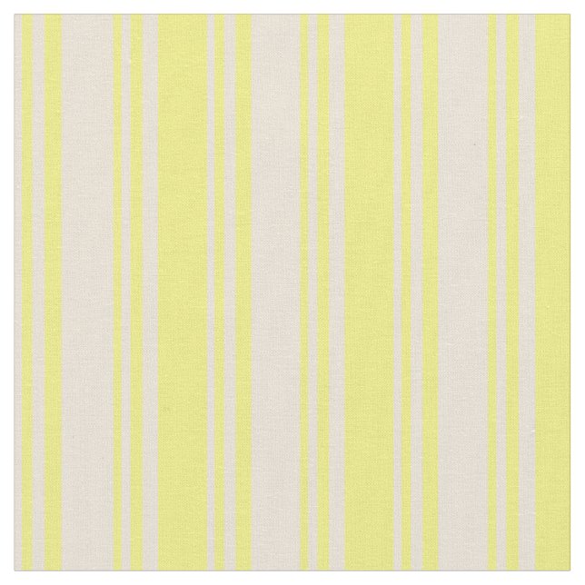 Bisque & Yellow Colored Lines Pattern Fabric (Close Up)