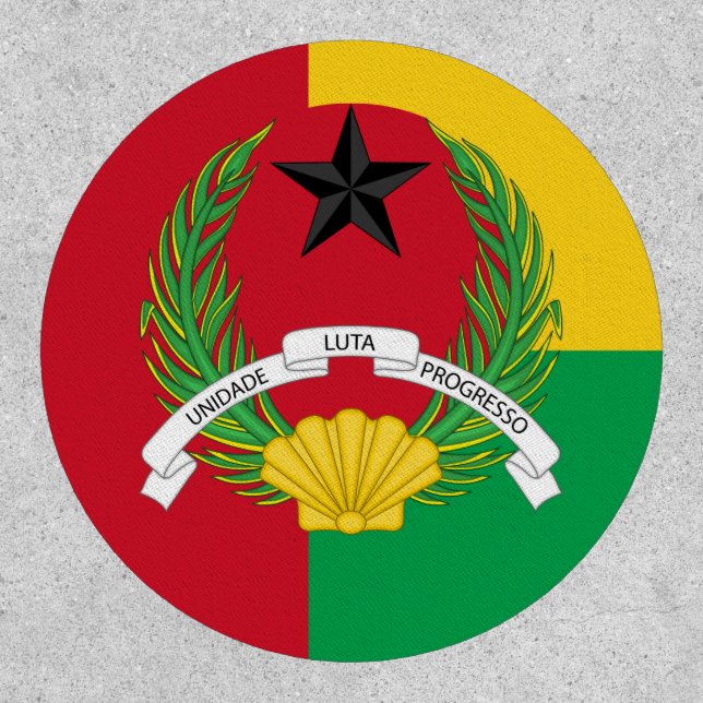 Bissau-Guinean Flag & Emblem, Guinea-Bissau Patch (Front)